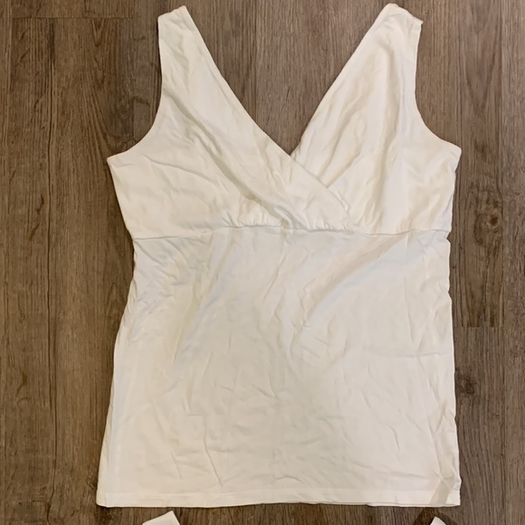 Old Navy, maternity white tank tops. Two. Size small. - Picture 2 of 4